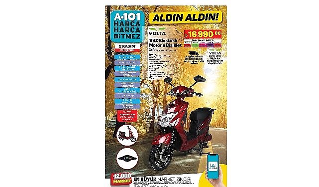 A101 Kasım Ayına Elektrikli Bisikletle Merhaba Diyor