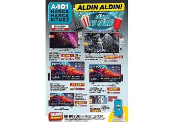 A101’de Dünya Televizyon Gününe Özel Birbirinden Çeşitli Televizyonlar Satışa Sunuluyor