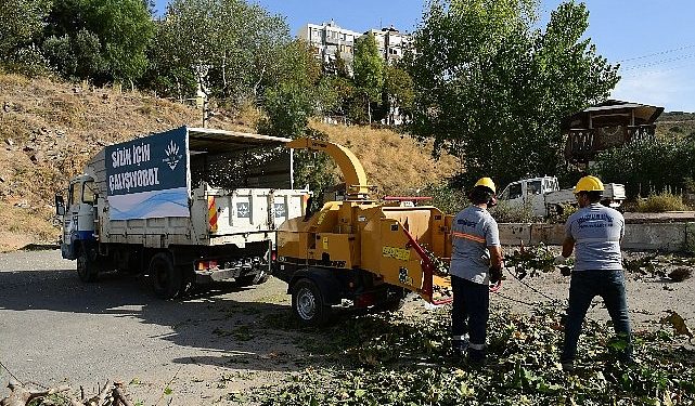 Budanan kısımlar gübreye dönüşüyor