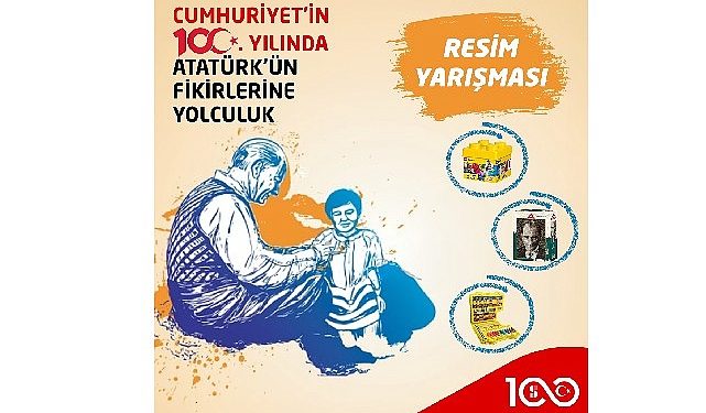 Çocuklar çizimleriyle  “Cumhuriyetin 100. Yılında Atatürk’ün Fikirlerine Yolculuk” edecek