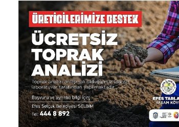 Efes selçuk’ta üreticiye değerli dayanak: Fiyatsız toprak tahlili devam ediyor