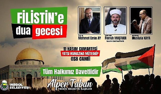 Filistin’e Dua Gecesi Düzenlenecek
