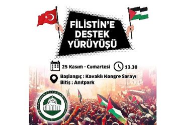 Gölcük’te filistin’e dayanak yürüyüşü cumartesi günü