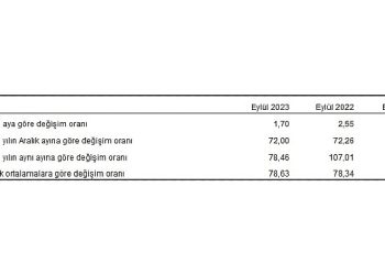 Hizmet Üretici Fiyat Endeksi (H-ÜFE) yıllık yüzde 78,46, aylık yüzde 1,70 arttı