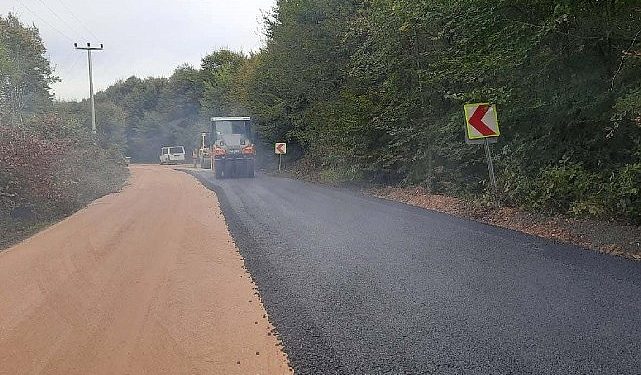 İzmit ana küme köy temas yoluna yeni üstyapı
