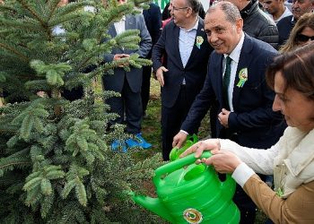 Kuzey marmara otoyolu cumhuriyete nefes için 2023 fidanı toprakla buluşturdu