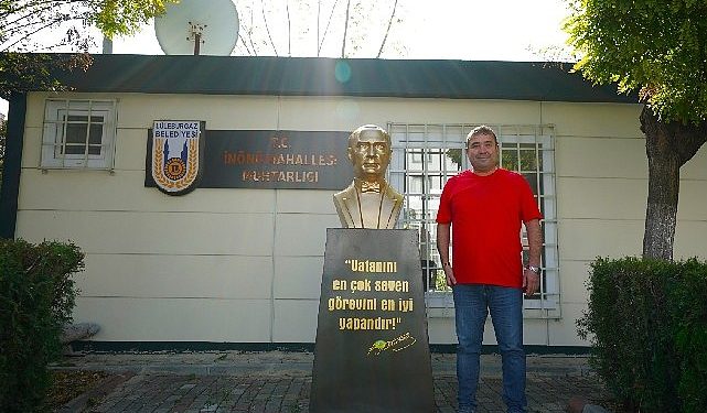 Lüleburgaz Belediyesi’nden mahalle muhtarlıklarına Atatürk büstü