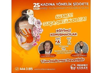 Mustafakemalpaşa Kültür Merkezi, Öğretmenler Günü Konseri ve Bayana Şiddet aktifliğine mesken sahipliği yapacak.