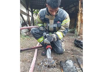 Yangından kurtarıldı suyla soğutuldu tabiata salındı