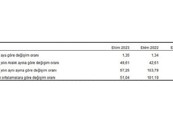 Yurt Dışı Üretici Fiyat Endeksi (YD-ÜFE) yıllık yüzde 57,25, aylık yüzde 1,35 arttı