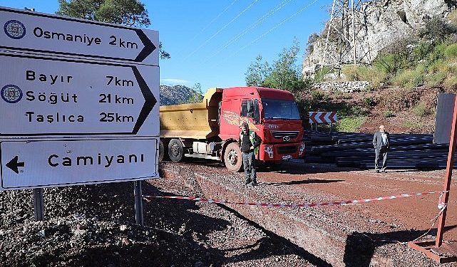 Bozburun İçme Suyu çizgisinin 2 Bin 500 Metresi Tamamlandı