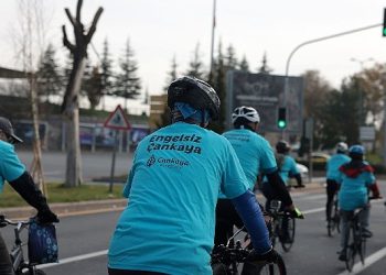 Çankaya’da engelli farkındalığı için pedalladılar