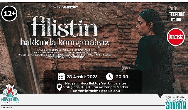 “Filistin hakkında konuşmalıyız” isimli tiyatro oyunu bu akşam sahnelenecek