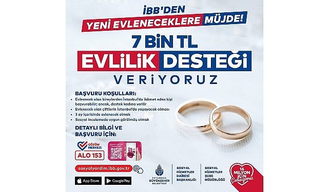 İBB 6 ayda 8 bin 600 ikili evlilik takviyesi sağladı