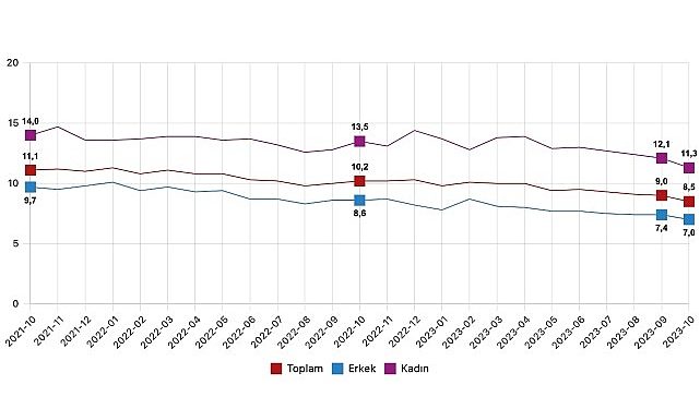 İşgücü İstatistikleri, Ekim 2023