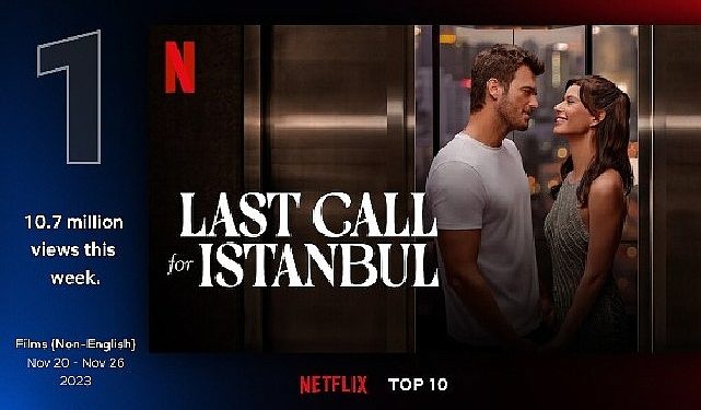Kıvanç Tatlıtuğ ve Beren Saat’i yıllar sonra Netflix’te buluşturan İstanbul İçin Son Davet, 76 ülkenin TOP 10 listesinde, 13 ülkede ise zirvede!
