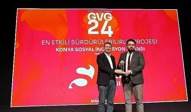 Konya Büyükşehir Belediyesi Toplumsal İnovasyon Ajansı’na ”En Tesirli Sürdürülebilirlik” Mükafatı