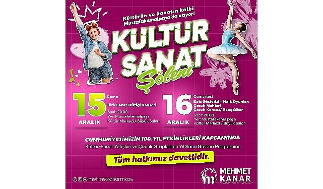 Mustafa Kemal Paşa’da kültür sanat şöleni yaşanacak