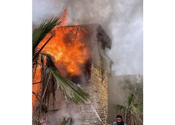 Sinema stüdyosundaki yangını Kocaeli İtfaiyesi söndürdü