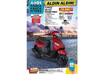 11 Ocak Günü A101’de Akaryakıtlı Moped Satışa Sunuluyor