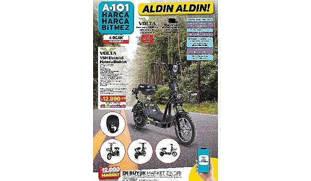 A101’den 2024’ün Birinci Haftası Kaçırılmayacak Elektrikli Bisiklet Fırsatı