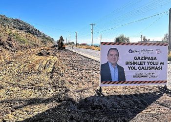Alanya- Gazipaşa ortasına 13 km’lik yeni bisiklet yolu yapılıyor