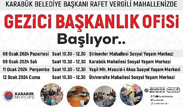 Gezici Başkanlık Ofisi Başlıyor..