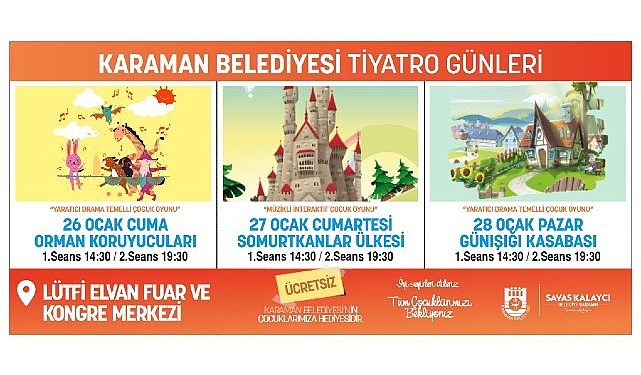 Karaman Belediyesi’nden çocuklara yarıyıl tatili armağanı