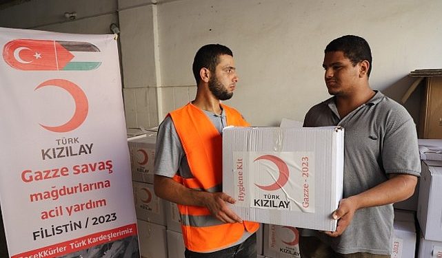 Kızılay tonlarca yardımı gazze içine ulaştırdı