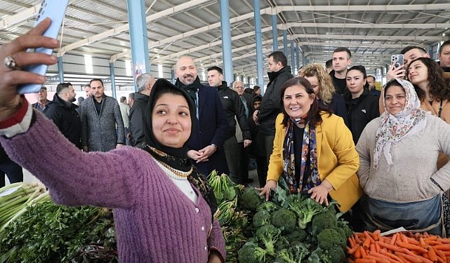 Lider çerçioğlu Söke Bağarası salı pazarında vatandaşlarlar buluştu