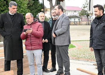 Lider Kocaman, köseköy meydanındaki çalışmaları inceledi