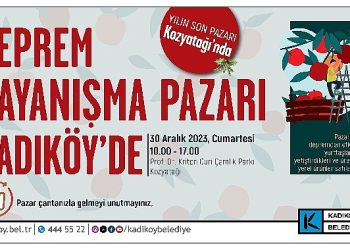 Zelzele dayanışma pazarı 30 aralık kadıköy kozyatağı’nda