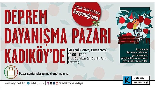 Zelzele dayanışma pazarı 30 aralık kadıköy kozyatağı’nda