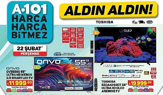 22 Şubat’ta A101’de Teknoloji Eserleri Fırsatları