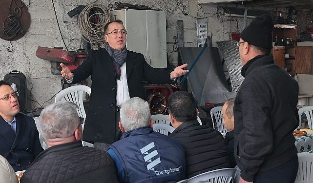 AK Parti Nevşehir Belediye Lider Adayı Dr. Mehmet Savran, sanayi esnaflarıyla bir ortaya geldi