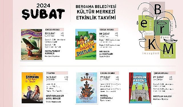 Bergama, Şubat Ayı Kültür Merkezi Aktiflik Takvimi Açıklandı