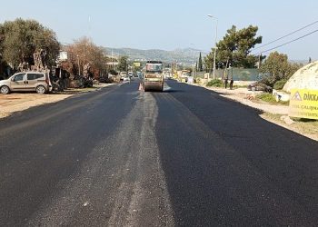 Bodrum’da Sıcak Asfalt Çalışmaları Devam Ediyor