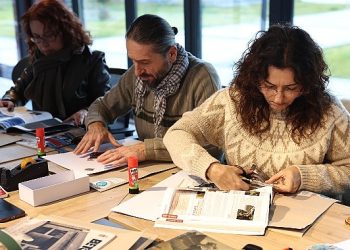 Kolaj ile zihin haritası yaptılar