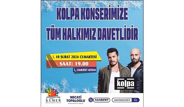 Kolpa Kemer’de konser verecek