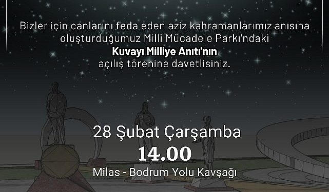 Milas Belediyesi, Milas Şehitleri ve Kuvayı Ulusala Anıtı Projesi’ni tamamladı