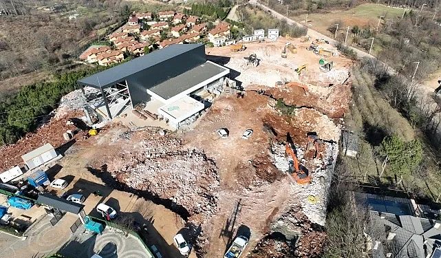 Teleferik için otopark alanları inşa ediliyor