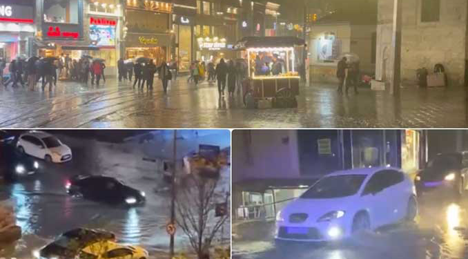 İstanbul’da sağanak hayatı olumsuz etkiledi