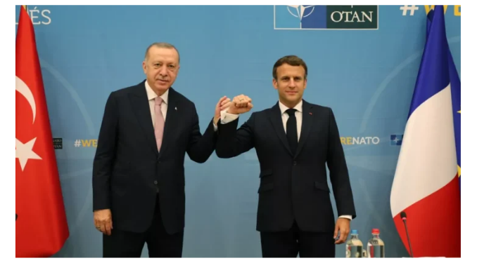 Cumhurbaşkanı Erdoğan, Macron ile görüştü