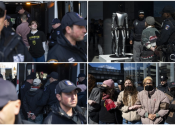 Tesla bayisine zorla giren göstericiler gözaltına alındı