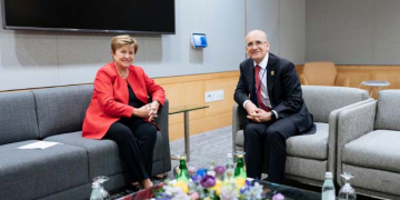 Mehmet Şimşek, IMF Başkanı Georgieva ile bir araya geldi