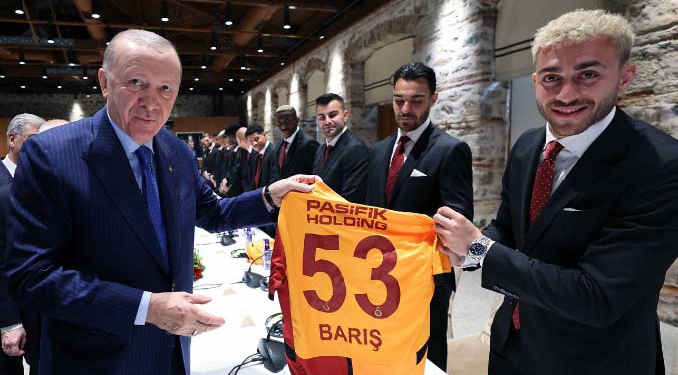 Erdoğan, şampiyon Galatasaray’ı kabul etti