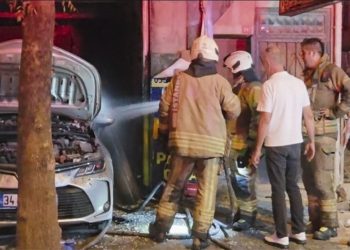 Bahçelievler’de oto tamirhanesinde patlama