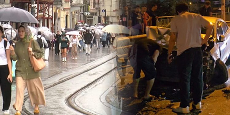 İstanbul’da beklenen yağış trafiği felç etti
