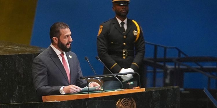 Şara BM’de konuştu: Türkiye, S.Arabistan ve Katar’a teşekkür etti