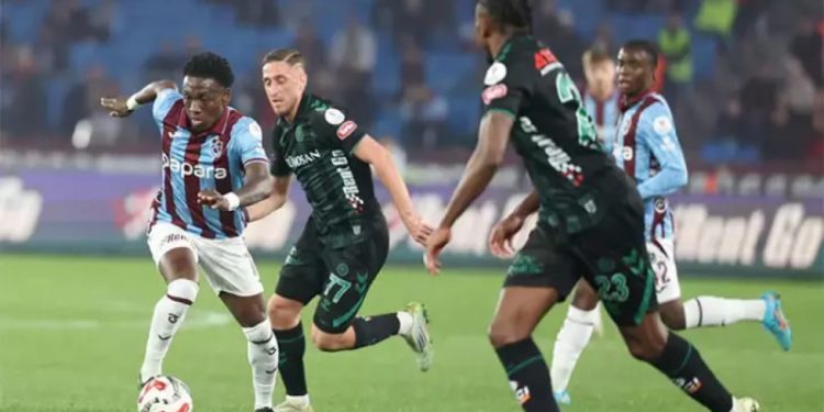 Trabzonspor, Konyaspor’u yenerek zirve yarışını sürdürdü